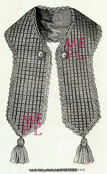 : Babies tippet - narrow scarf 1864 : Babies tippet - narrow scarf 1864