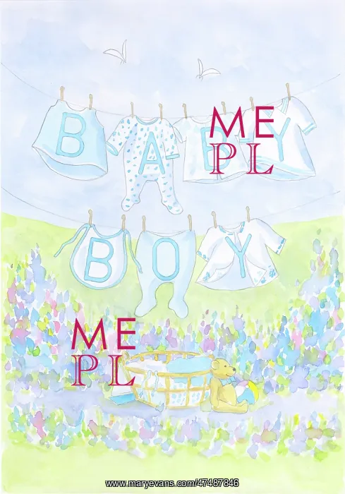 : Baby Boy Washing Line : Baby Boy Washing Line