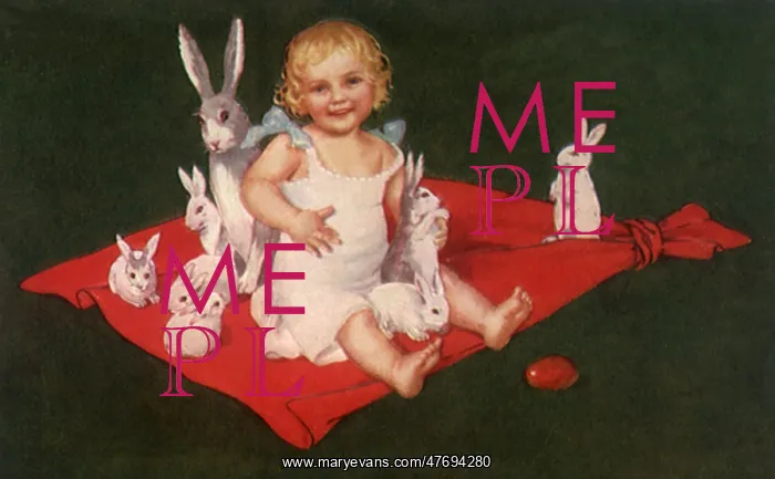  : Baby with Several Bunnies