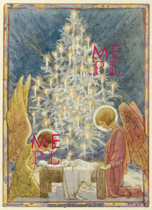 : The baby Jesus flanked by angels : The baby Jesus flanked by angels