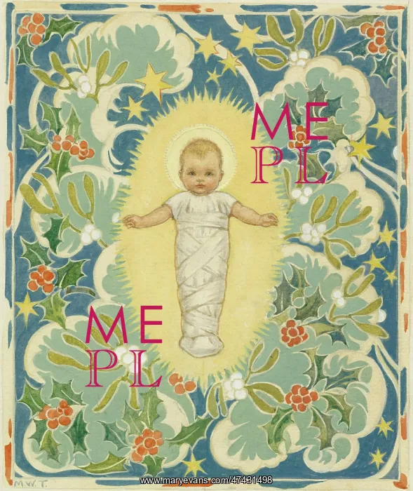 : The baby Jesus wrapped in swathing bands : The baby Jesus wrapped in swathing bands