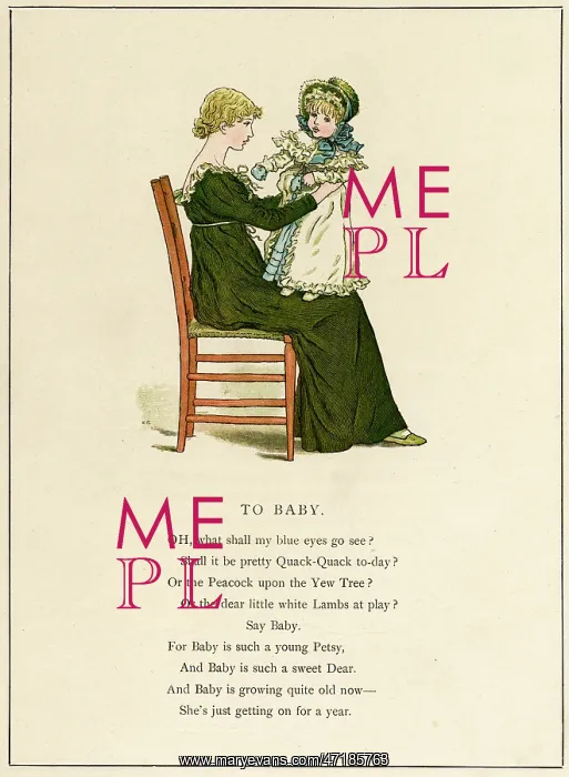 : To Baby -- mother with child on her lap : To Baby -- mother with child on her lap