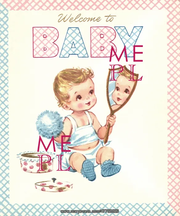  : Baby with Puff and Mirror