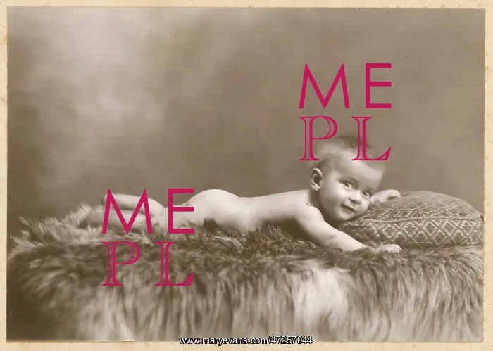 : BABY ON RUG / MIDGET C1909 : BABY ON RUG / MIDGET C1909