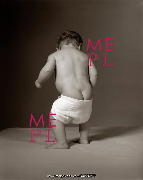  : Baby Standing With Diaper Falling