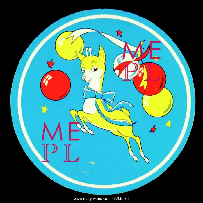 : Babycham fawn design on a table mat : Babycham fawn design on a table mat