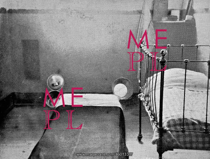 : Baby's cot by the side of its mother's bed : Baby's cot by the side of its mother's bed