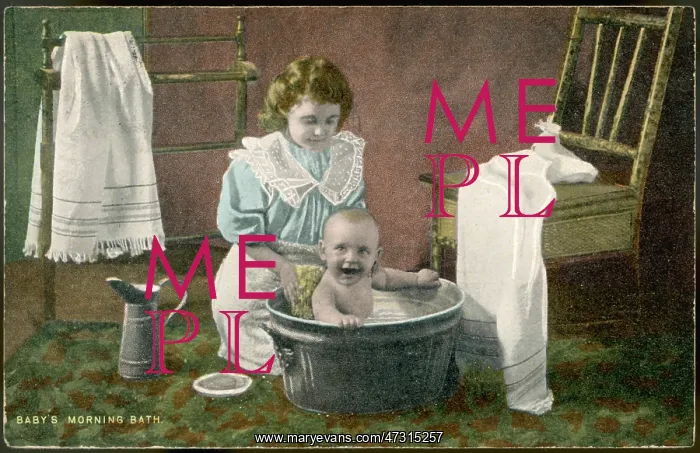  : BABY'S MORNING BATH 1905