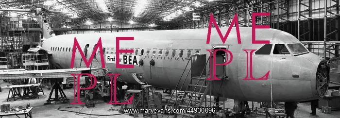 : BAC 1-11. The First Bea BAC 1-11 Airliner on the Production-Line at BAC Weybridge : BAC 1-11. The First Bea BAC 1-11 Airliner on the Production-Line at BAC Weybridge