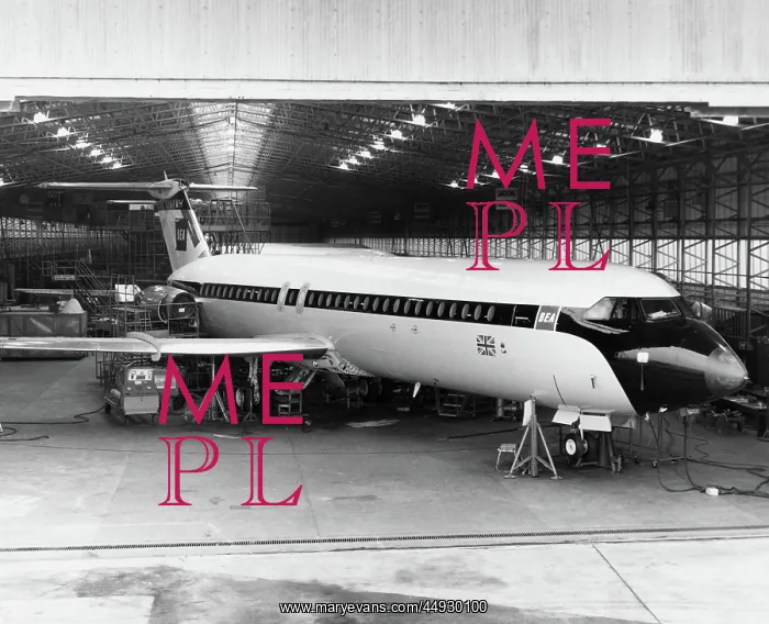 : BAC 1-11. Bea BAC 1-11 Super One-Eleven Airliner on the Production-Line at BAC Weybridge : BAC 1-11. Bea BAC 1-11 Super One-Eleven Airliner on the Production-Line at BAC Weybridge