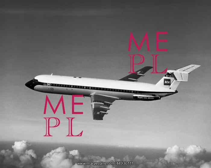 : BAC 1-11. Bea BAC 1-11 Super One-Eleven Airliner Flying over Southern England : BAC 1-11. Bea BAC 1-11 Super One-Eleven Airliner Flying over Southern England