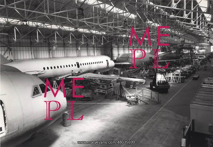 : BAC One-Eleven final assembly line at Hurn : BAC One-Eleven final assembly line at Hurn
