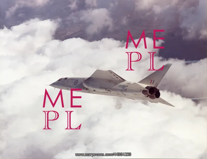 : BAC TSR-2. Bac TSR-2 Supersonic Jet-Bomber Aircraft flying above cloud : BAC TSR-2. Bac TSR-2 Supersonic Jet-Bomber Aircraft flying above cloud