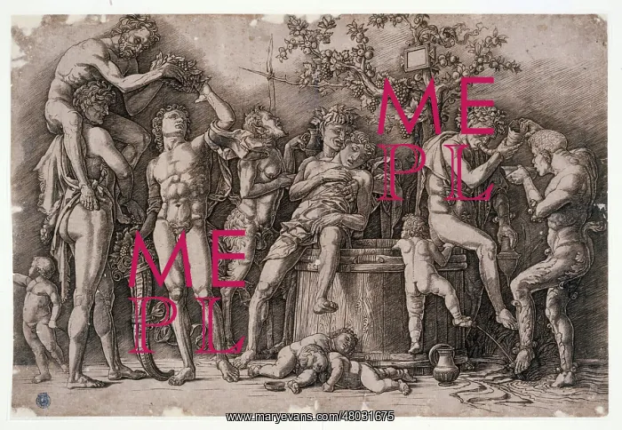 : Bacchanalia with a wine vat : Bacchanalia with a wine vat
