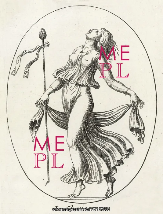 : BACCHANTE. A Bacchante, worshipper of Bacchus, in ecstasy : BACCHANTE. A Bacchante, worshipper of Bacchus, in ecstasy
