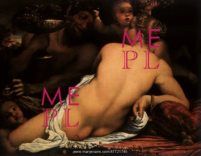 : Bacchante with a Satyr and Two Cupids, by Carracci : Bacchante with a Satyr and Two Cupids, by Carracci