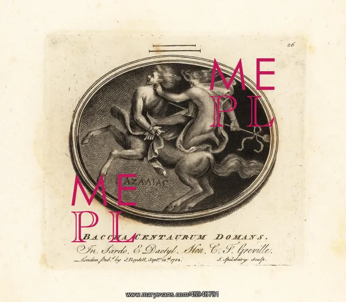 : Bacchus with thyrsus riding a centaur : Bacchus with thyrsus riding a centaur