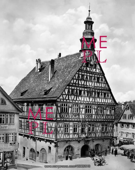 : Backnang. The town hall in Backnang (undated picture). Date created: 01.01.1930-31.12.1939 : Backnang. The town hall in Backnang (undated picture). Date created: 01.01.1930-31.12.1939