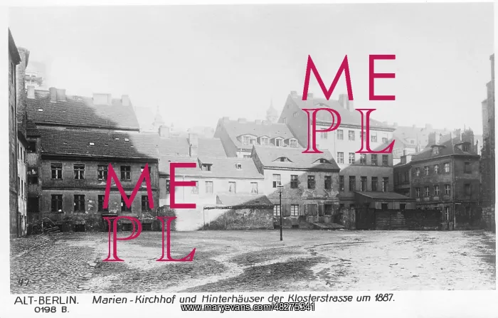 : Backyards in the Klosterstrasse in Berlin, around 1887 : Backyards in the Klosterstrasse in Berlin, around 1887