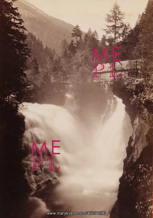 : Bad Gastein. Waterfall above the Schreckbrucke : Bad Gastein. Waterfall above the Schreckbrucke