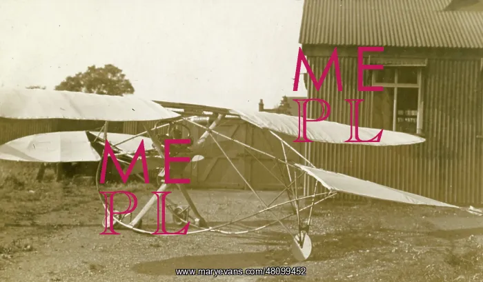 : Baden-Powell Scout monoplane (The Midge) during construc : Baden-Powell Scout monoplane (The Midge) during construc