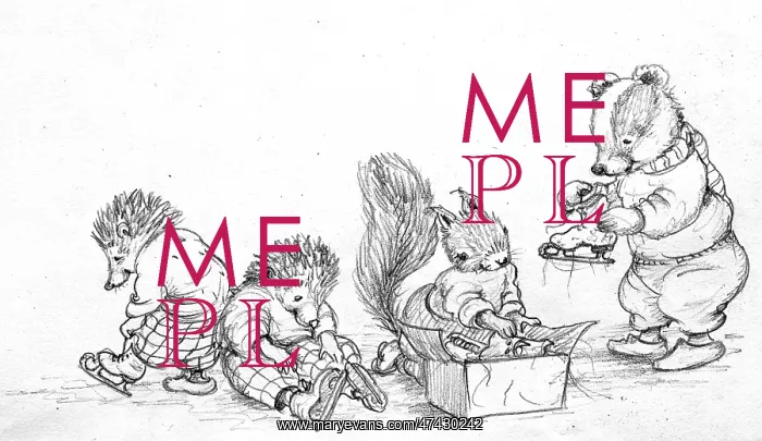 : Badger, squirrel an hedgehogs put on their ice skates : Badger, squirrel an hedgehogs put on their ice skates