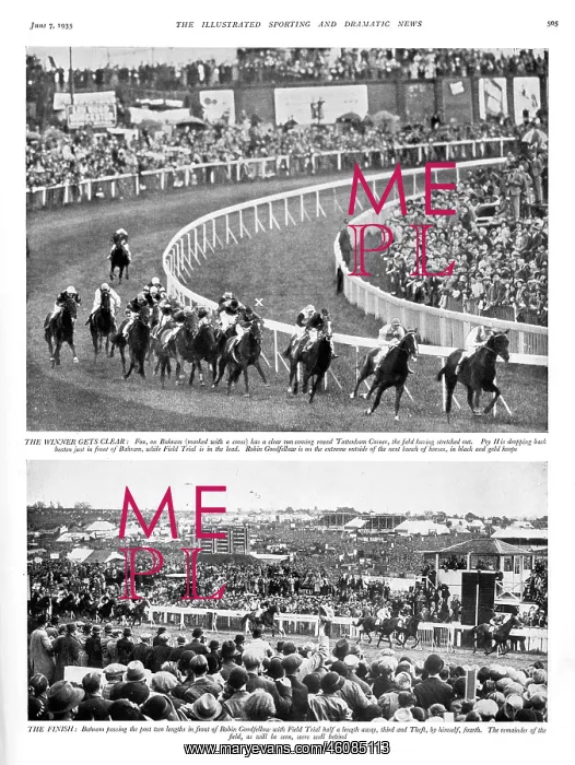 : Bahram wins the Epsom Derby, 1935 : Bahram wins the Epsom Derby, 1935