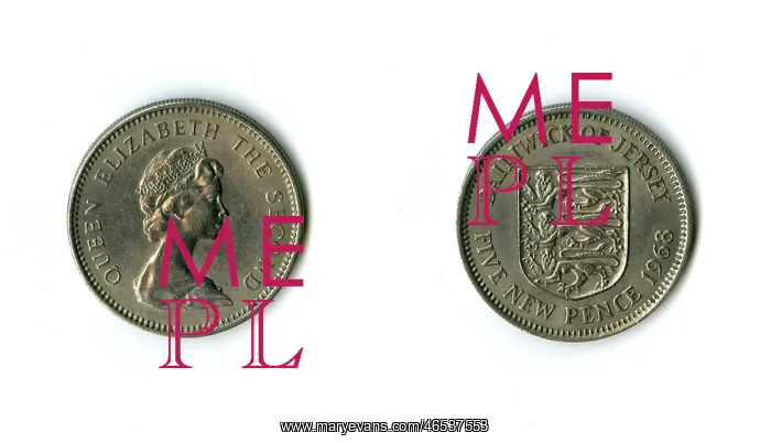 : Bailiwick of Jersey coin, five new pence : Bailiwick of Jersey coin, five new pence