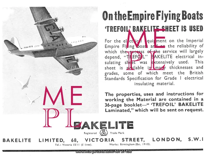: Bakelite Components For Aircraft - Trefoil : Bakelite Components For Aircraft - Trefoil