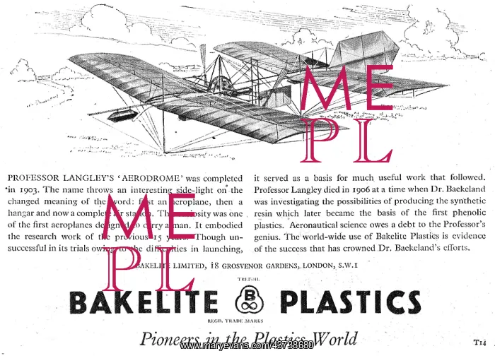 : Bakelite Plastics For Aircraft Construction 1943 Advert : Bakelite Plastics For Aircraft Construction 1943 Advert