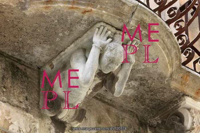 : Balcony sculpture, Palazzo la Rocca, Ragusa, Sicily, Italy : Balcony sculpture, Palazzo la Rocca, Ragusa, Sicily, Italy