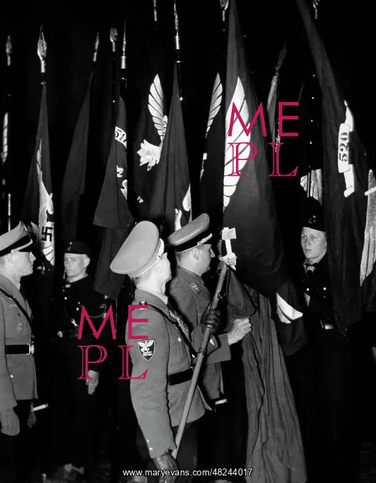 : Baldur von Schirach at a flag consecration, 1934 : Baldur von Schirach at a flag consecration, 1934