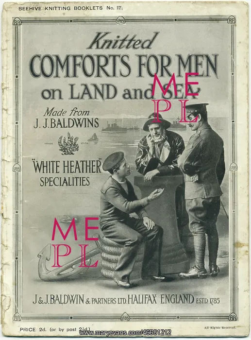  : Baldwin's knitting leaflet, WW1