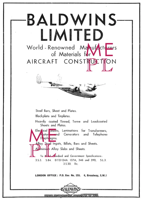 : Baldwins Metals For Aircraft : Baldwins Metals For Aircraft
