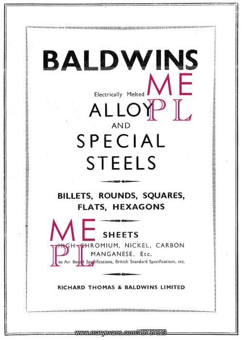 : Baldwins Metals For Aircraft : Baldwins Metals For Aircraft
