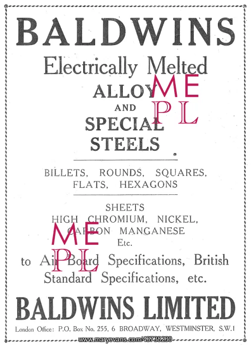 : Baldwins Metals For Aircraft : Baldwins Metals For Aircraft
