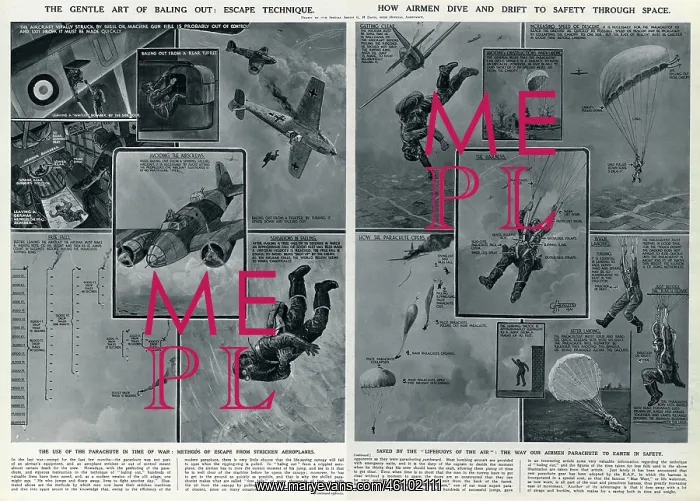 : Baling out of a stricken aeroplane by G. H. Davis : Baling out of a stricken aeroplane by G. H. Davis