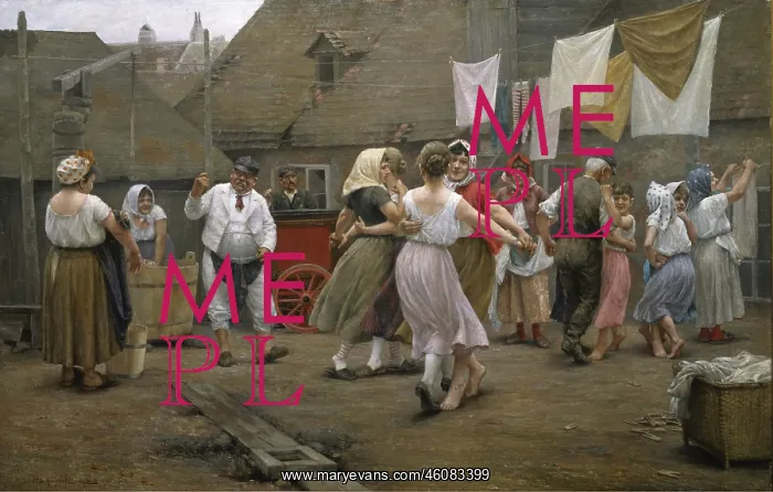 : Ball of the Waschermadel'. 1890. Oil : Ball of the Waschermadel'. 1890. Oil
