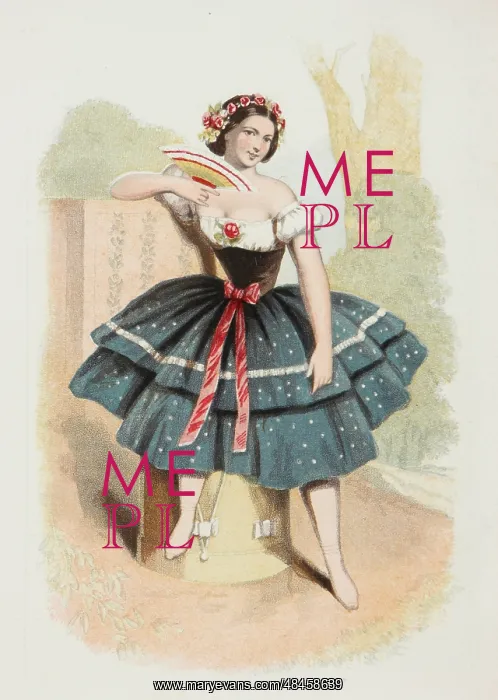  : Ballerina. A ballerina in a folk-inspired costume poses and flirts with a fan