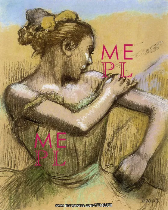  : Ballerina Fixes Costume, by Degas