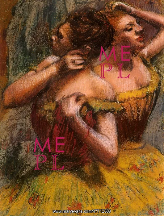 : Ballerinas Backstage, by Degas : Ballerinas Backstage, by Degas