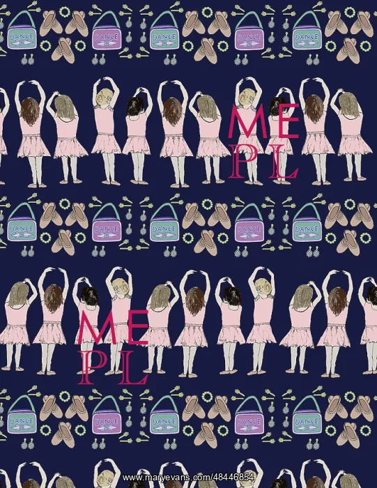 : Ballerinas repeating pattern design