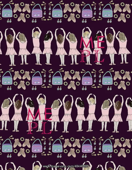  : Ballerinas repeating pattern design