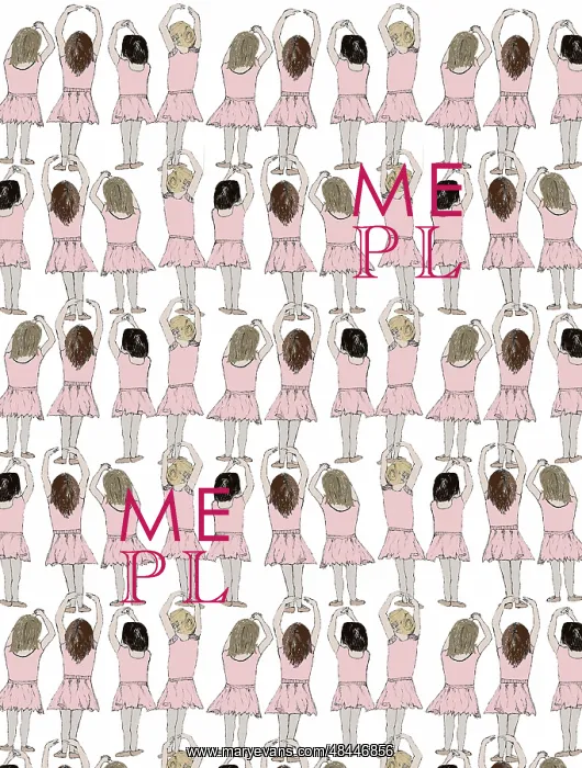  : Ballerinas repeating pattern design