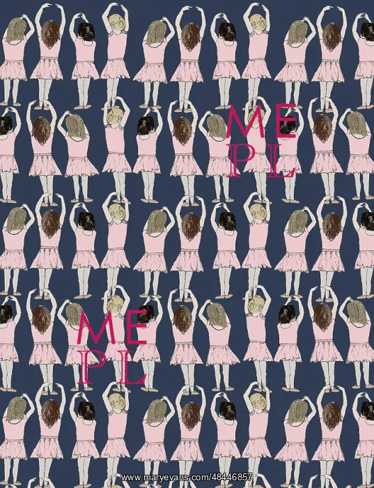 : Ballerinas repeating pattern design : Ballerinas repeating pattern design