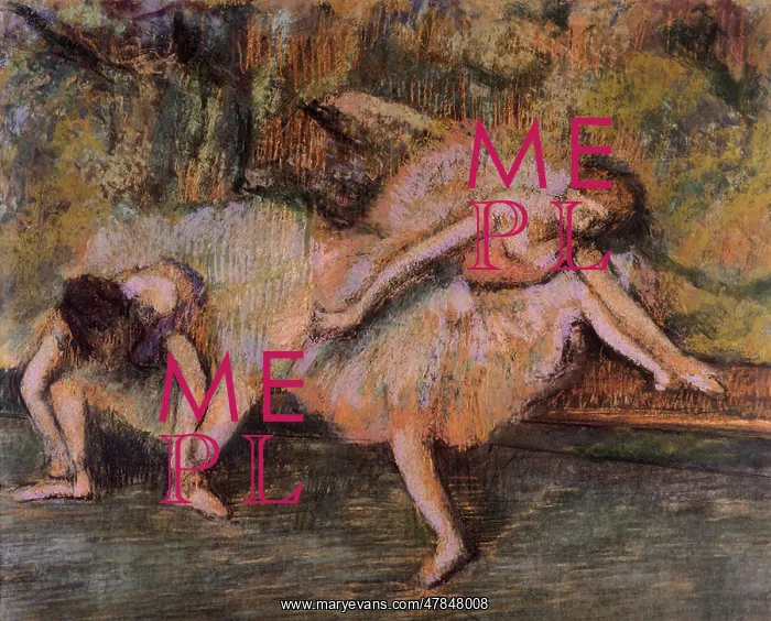  : Ballerinas Warm Up, by Degas