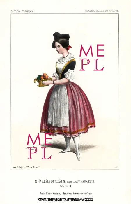 : Ballet dancer Adele Dumilatre in Lady Henriette, 1844 : Ballet dancer Adele Dumilatre in Lady Henriette, 1844