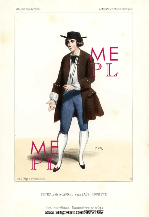 : Ballet dancer Lucien Petipa as Lyonel in Lady : Ballet dancer Lucien Petipa as Lyonel in Lady
