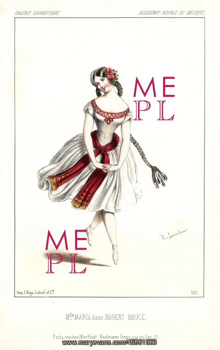 : Ballet dancer Mlle. Maria Jacob in Robert Bruce, 1846 : Ballet dancer Mlle. Maria Jacob in Robert Bruce, 1846