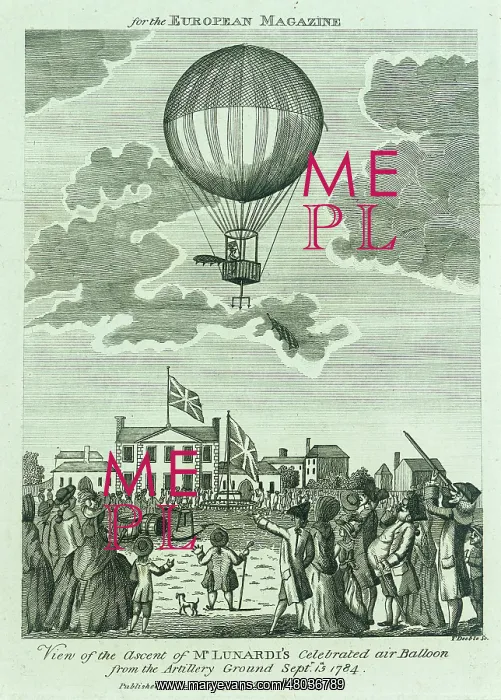 : Balloon ascent of Lunardi, Artillery Ground : Balloon ascent of Lunardi, Artillery Ground